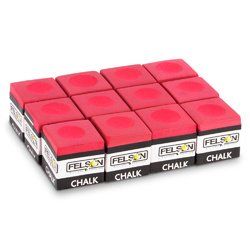 Pool Cue Chalk 12-pack, Red