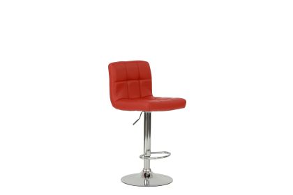 BAR STOOL in Red, Chrome