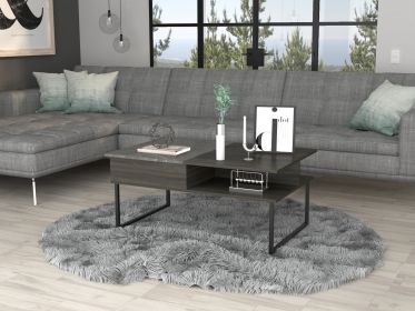 Carbon Espresso and Onyx 1-Shelf Lift Top Coffee Table