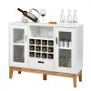 Wood Wine Storage Cabinet Sideboard Console Buffet Server