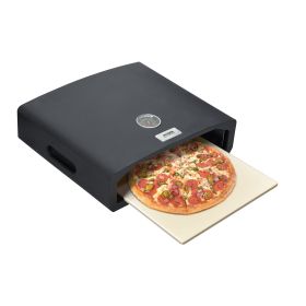 15.7" x 13.7" x 4"Portable Pizza Oven for Outdoor Camp Stove and Indoor Gas Range,Stove Burner Top Pizza Box with Pizza Stone and Pizza Peel,Black