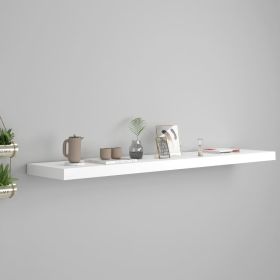 Floating Wall Shelf White 47.2"x9.3"x1.5" MDF