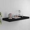 Floating Wall Shelf Black 23.6"x9.3"x1.5" MDF