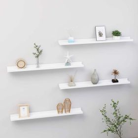 Wall Shelves 4 pcs White 31.5"x3.5"x1.2"