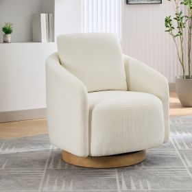 30.3"W Swivel Accent Barrel Chair and Comfy Round Accent Single Sofa Chair, 360 Degree Club Chair