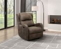 Microfiber Upholstery Brown Reclining Chair 1pc Living Room Furniture Comfort Seating