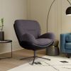 360¬∞ Swivel Accent Chair, Modern Chenille Lounge Chair with Faux Leather and Black Metal Base Frame, Comfortable Reading Chair for Small Spaces