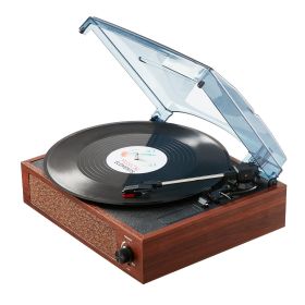 VEVOR Vinyl Record Player, 3-Speed, Belt Driven Turntable Player with Built-in 10W Stereo Speakers Magnetic Cartridge