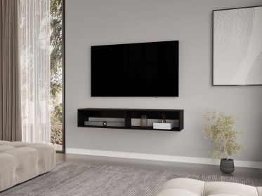 Floating Tv Stand Moore, Living Room, Black