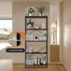 5-layer storage rack, bookshelf, adjustable base with stabilizer, height 180CM