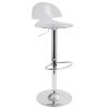 Venti Contemporary Adjustable Barstool with Swivel in Clear Acrylic by LumiSource