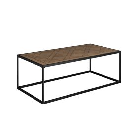 Contemporary Decorative Parquet-Top Rectangle Coffee Table ‚Äì Parquet Veneer