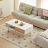 41.34 "rattan Coffee table - White