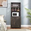 Coffee Bar Cabinet Kitchen Cabinet with Microwave Stand