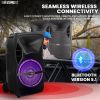 5 CORE 12 Inch TWS PAIR Bluetooth Party Speakers 500 Watt Portable Karaoke PA System Rechargeable Loud Speaker + Tripod Stand & 2x Wireless Mics LED L