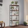 5-layer storage rack, bookshelf, adjustable base with stabilizer, height 180CM