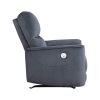 Modern Living Room 1pc Power Rocker Reclining Chair Dark Gray Velvet Upholstery Solid Wood Frame Luxury Home Furniture