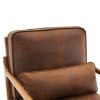 Oak Armrest Oak Upholstered Single Lounge Chair Indoor Lounge Chair Orange