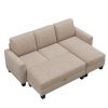 81"Reversible Sectional Couch with Storage Ottoman L-Shaped Sofa,Sectional Sofa with Chaise,Nailheaded Textured Fabric 3 pieces Sofa Set,Warm Grey