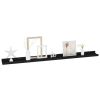 Wall Shelves 2 pcs Black 39.4"x3.5"x1.2"