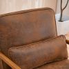 Oak Armrest Oak Upholstered Single Lounge Chair Indoor Lounge Chair Orange