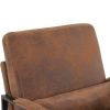 Single Iron Frame Chair Orange Bronzing Cloth Indoor Leisure Chair