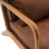 Oak Armrest Oak Upholstered Single Lounge Chair Indoor Lounge Chair Orange