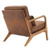 Oak Armrest Oak Upholstered Single Lounge Chair Indoor Lounge Chair Orange