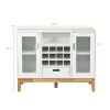 Wood Wine Storage Cabinet Sideboard Console Buffet Server