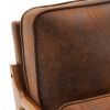 Oak Armrest Oak Upholstered Single Lounge Chair Indoor Lounge Chair Orange