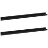 Wall Shelves 2 pcs Black 39.4"x3.5"x1.2"