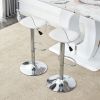 Modern minimalist bar chairs and bar stools. Can rotate 360 ¬∞ and adjust lifting. PET backrest and PU seats. Set of 2. Suitable for bars, restaurants