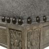 Paris 26.5' Farmhouse Counter Height Bar Stool with Backrest, Heathered Grey Linen