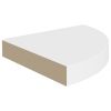 Floating Corner Shelves 2 pcs White 9.8"x9.8"x1.5" MDF