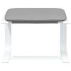 Relaxing Chair with Footstool Light Gray Fabric