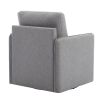 Swivel Accent Chair, Comfy single Sofa chair with storage, Modern arm chair for Living Room, Fabric Swivel Armchair with Metal Base (Gary)