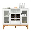 Wood Wine Storage Cabinet Sideboard Console Buffet Server