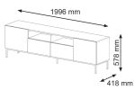 Ravenna C Diamond RTV 2D2S 79 in / 200 cm White / White HG / legs Gold