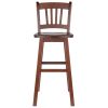 Fina Swivel Seat Bar Stool; Walnut