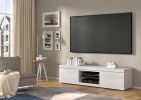 NET 180 TV STAND / 70,87 in white matt / white gloss