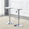 Modern minimalist bar chairs and bar stools. Can rotate 360 ¬∞ and adjust lifting. PET backrest and PU seats. Set of 2. Suitable for bars, restaurants