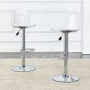 Modern minimalist bar chairs and bar stools. Can rotate 360 ¬∞ and adjust lifting. PET backrest and PU seats. Set of 2. Suitable for bars, restaurants