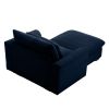 Bule Corduroy Sofa Couch, Modular Couch with Storage Ottoman, Couch Deep Seat Couches for Modern Living Room/Apartment/Office