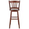 Fina Swivel Seat Bar Stool; Walnut