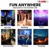 5 Core Party Speaker Portable PA System 2 Wireless Microphone Bluetooth Loud Big Subwoofer Powered Active DJ Karaoke Machine for Studio Indoor Outdoor