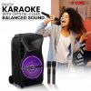 5 CORE 12 Inch TWS PAIR Bluetooth Party Speakers 500 Watt Portable Karaoke PA System Rechargeable Loud Speaker + Tripod Stand & 2x Wireless Mics LED L