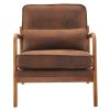 Oak Armrest Oak Upholstered Single Lounge Chair Indoor Lounge Chair Orange