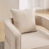 29.1"W Swivel Accent Open Back Chair Modern Comfy Sofa Chair With Weathered Base For Nursery Bedroom Living Room Hotel Office