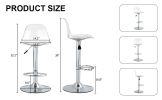 Modern minimalist bar chairs and bar stools. Can rotate 360 ¬∞ and adjust lifting. PET backrest and PU seats. Set of 2. Suitable for bars, restaurants