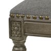 Paris 26.5' Farmhouse Counter Height Bar Stool with Backrest, Heathered Grey Linen